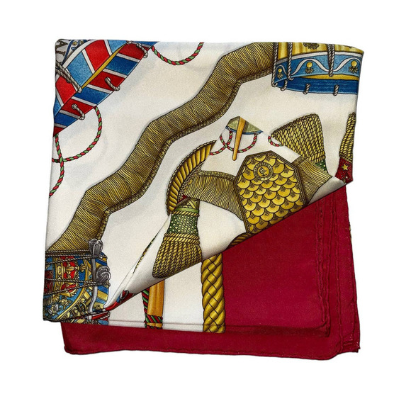 Hermes Hermès “Les Tambours” Silk Scarf 90cm Square - Picture 11 of 16